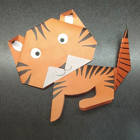 Мастер-класс по изготовлению оригами «полосатого тигра»