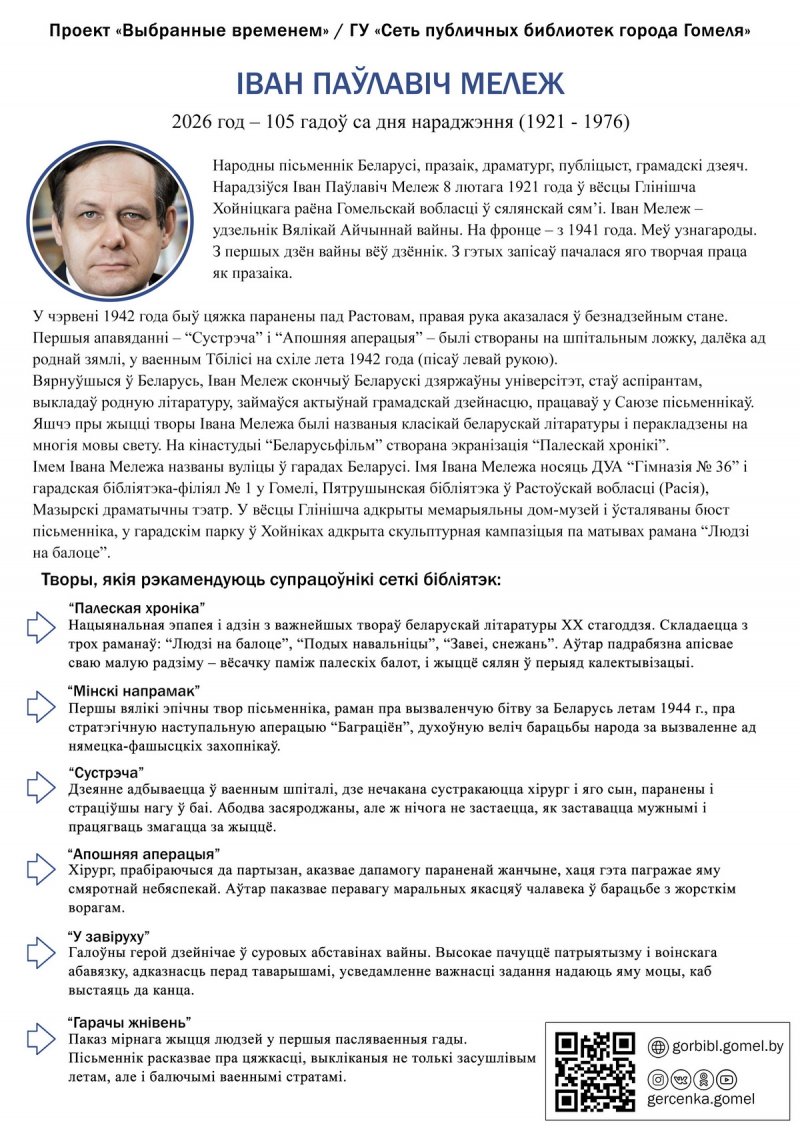 Выбранные временем: Иван Мележ